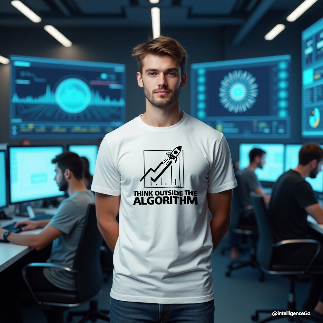 Think Outside The Algorithm - Unisex T-Shirt - White